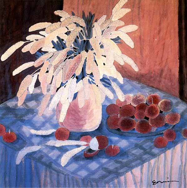Still life with Lychee (1997). Paper color collection